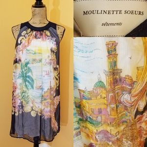 Anthropologie Moulinette Soeurs sheer sun dress